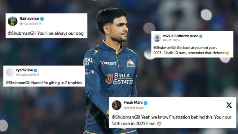 Shubman Gill Trolled by CSK Fans After Teasing Post in IPL 2026