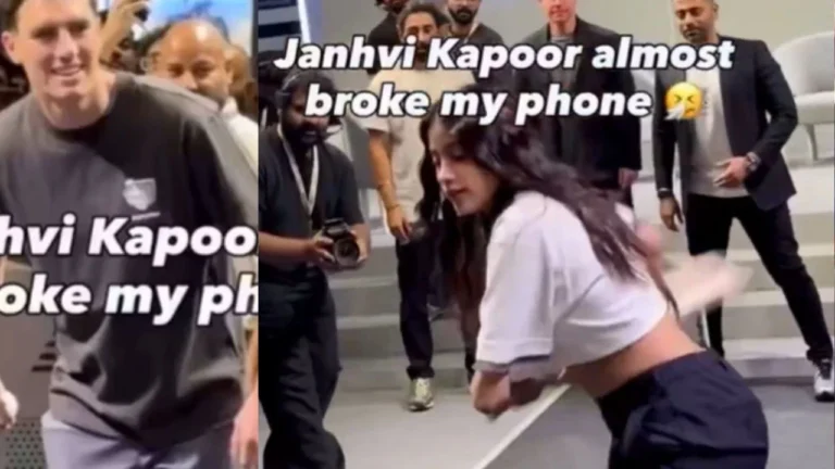 Pat Cummins and Janhvi Kapoor Cricket Moment Goes Viral During IPL 2026